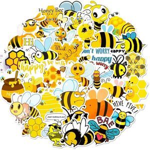 (50 pcs) Honey Bee Stickers Vinyl Stickers for Laptop Water Bottle Scrap…